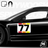TRD Style Magnetic Racing Numbers
